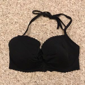 Black halter swim top